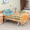 Hot Sale Hospital Furniture Two Function Back Lifting Medical Profiling Nursing Beds with Wooden Siderail