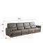 Italian-Style Modern Minimalist First Layer Cowhide Leather Straight Row Sofa Living Room Split Three-Seat Sofa Combination