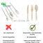 YADA Disposable Biodegradable Compostable kits couverts fourchettes Wooden Cutlery Set spooms with printing