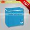 Wooden color solid door chest freezer /horizontal freezer top open