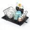 Dish Rack with Swivel Spout, Dish Drying Rack with Drainboard, Dish Drainers for Kitchen Counter