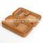 PU Leather Portable Cedar Wood Case Holder Travel Cigar Humidor for 4 Cigar