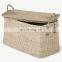 Best Decor Grey & White Seagrass Laundry Trunk, Customized Color Hot deals Seagrass Hamper With Lid Wholesale