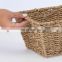 Hot Selling Household Natural Woven Storage Cube Basket With Handles Decor Storage Basket Wholesale