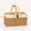Best selling Woven bamboo storage basket with handle wicker picnic basket with lid Wholesale Made in Vietnam
