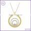 Custom Round Stainless Steel Pendant Necklace Jewelry in Gold Plating