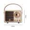 Fashion Portable Rechargeable Mini Wireless Speakers Multi Function TF Card FM Radio Loud Blue Tooth Retro Speaker