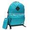 Nylon + 420D Polyester Blue Color Casual backpack with tablet compartment + Mobile phone pouch