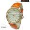 2015 ladies fashion leather belt waterproof watch