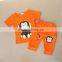 2016 summer new design boy cartoon monkey shirt and pant set baby cotton suit