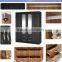 wardrobe 4 doors black siver color modern design with middle double mirror