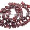 Natural Garnet Faceted Drops Shape Beads Necklaces