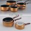 High Quality Aluminum Non-stick sauce pan with ceramic coating and heat ressistant ourter painting sauce pan/milk pan set
