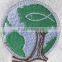 Custom round shape embroidery patch sew on and iron on embroidery patch