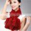 Hot selling kinds of real mink fur scarf with flouncing