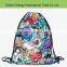 Waterproof Polyester 3d Printing Drawstring Backpack