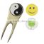 79mm magnetic golf divot tool with golf ball marker