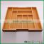 adjustable bamboo kitchen drawer organizer