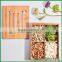 4 compartments bamboo dry fruit dessert tray,storage box with removable divider