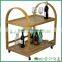 Bamboo Rolling Serving Cart