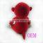 custom cute red and white stuffed plush monkey toy factory