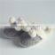 Lady diamond knitted indoor slipper with pom pom