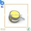 Eco-friendly swivel 64mm yellow grip ring stem TPR appliance furniture caster wheel