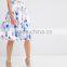 2016 Summer Women Pleated Prom Midi Skirt In Floral Print