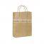 Brown kraft biodegradable paper bag with roup handle