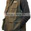 Customized Comfortable Camera Vest and SLR hooded Vest for Outdoor men with Army Green