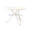 MDF round tea table coffee table with metal leg home furniture