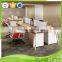 Latest Design Wooden Office Staff Desk For 4 Person L Shaped Office Partition Used MDF Workstation Modular