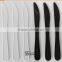 18cm disposable plastic fork and spoon and knife with black,white color