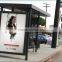 Custom bus stop shelter billboard