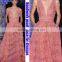 Elegant Net Beaded Material for Dresses/Plain Embroidered Lace Fabric for Wedding