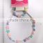 Lovely multicolor beaded necklace bracelet set with little flowers for children