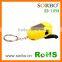 LED flashlight keychain mini hand crank rechargeable torch