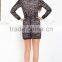 Long sleeve deep V enck lace dress bodycon style fashion lady dress