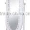 Oval Floor Standing Wooden Furniture Chinese Mirrored Jewelry Cabinet with LED Light, Casters and Delicately Carved Door Surface