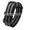 4 Rings Black Gray Stripe James Bond Zulu ODM Watch Bands
