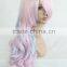 Fashion Lolita Heat Resistant Long Curly Light Blue Mixed Pink Hair Wig N414