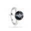 OUXI wholesale black gold diamond engagement bezel ring 40093