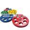 Color Rubber Coated Seven Holes Olympic Plates
