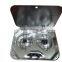 New Product RV tempered glass 2 burner gas stove integrated with kitchen sink GR-215