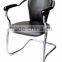 modern pvc with chrome steel China stackable visitor chair AH-24B