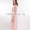 100% weave sexy skin pink ladies western long dress sexy