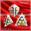 hot sells wholesale 3 tier paper &plastic Macaron pyramid tower display stand &patented customizable Macaron packaging