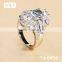 Jingli Jewelry Butterfly Shaped Silver Ring With Blue Stone (YJ-404)