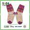 lovely garnet flower jacquard children socks
