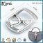 Bending metal silver buckle with logo debossed color filled